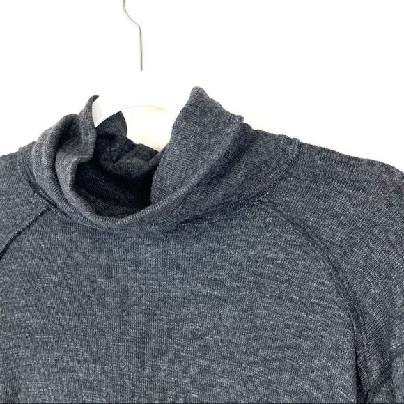 Free People Stone Cold Split Back Turtleneck Gray - Picture 6 of 16